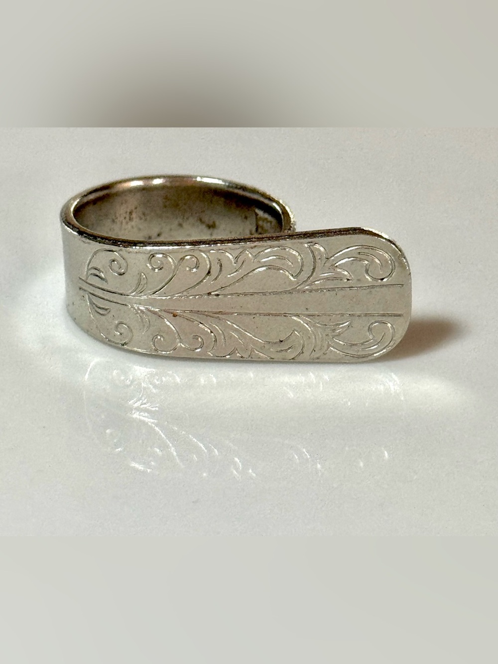 Vintage Upcycled Silver Spoon Ring Size 7